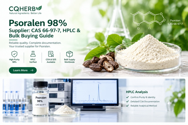 Psoralen 98% Supplier: CAS 66-97-7, HPLC Testing & Bulk Buying Guide